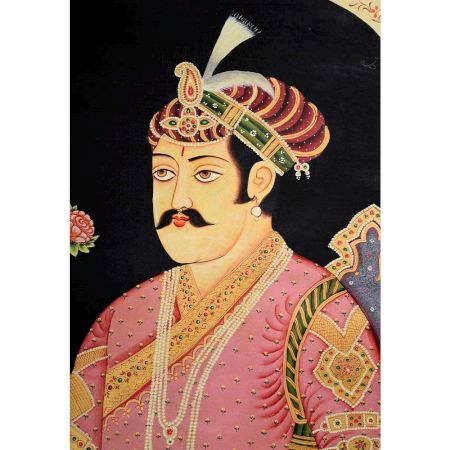 Handmade Canvas painting of Mughal Emperor Jahangir