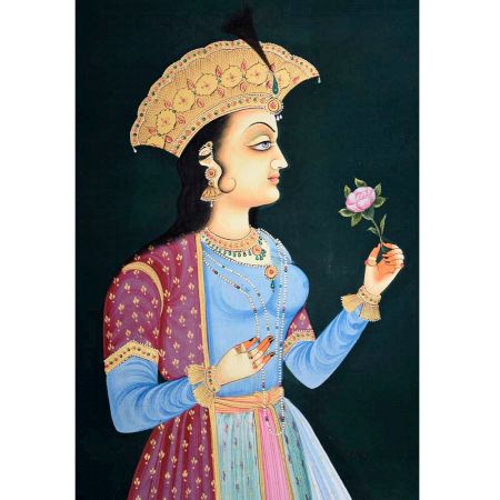 Handmade Painting Of Mughal Princess