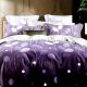 Purple Leaf Micro Fabric Double Bed sheet With 2 Pillow Covers