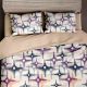 White Tie And Dye Design Micro Fabric Double Bed sheet with 2 Pillow Covers