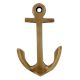 Handmade Antique Golden Brass Anchor Wall Hook