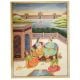 Canvas Painting of Mughal Emperor Enjoying Drinking Wine With Music