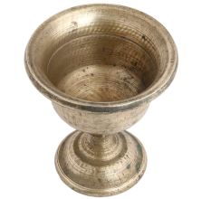 Handmade Golden Brass Finely Cast Bowl On Stand