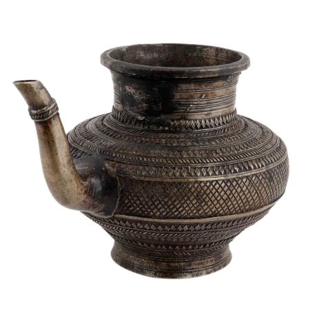 Vintage Holy Water Pot With Carving Spout