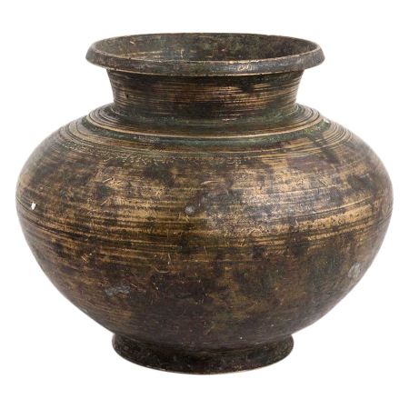 Handmade Blackened Brass Lota Or Water Pot