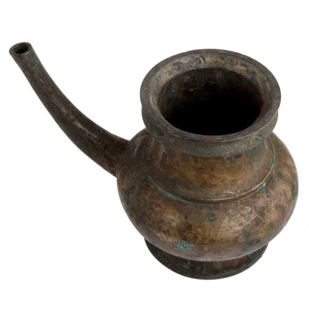 Handmade Black Brass South Indian kindi pot