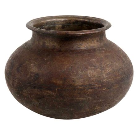 Handmade Black Brass South Indian Water pot Or Matka