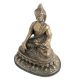 Handmade Antique Black Finish Brass Meditating Buddha Statue