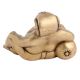 Handmade Golden Brass Relaxing Ganesha Statue