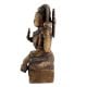 Handmade  Brown Brass Shiv Murti Statue Sitting on Tiger with Trishul and Damru