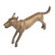 Handmade Antique Golden Brass Standing Dog Statue