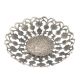 Hand Crafted Blackened Silver Brass Serving Bowl Cutwork Pattern