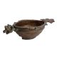 Handmade Brown Brass Lion Figural Bowl