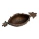Handmade Brown Brass Lion Figural Bowl