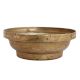 Handmade Antique Brass Footed Bowl  With Thick Rim