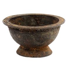 Handmade Heavily Patinated Brass Bowl