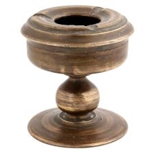 Handmade Brown Brass Cup Ashtray Bowl On Stand