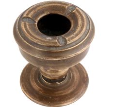 Handmade Brown Brass Cup Ashtray Bowl On Stand
