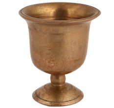 Handmade Golden Brass Serving Cup With Stand For Decoration