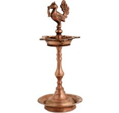 Handmade Golden Brass Hindu Mayur Oil Lamp