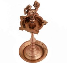 Handmade Golden Brass Hindu Mayur Oil Lamp