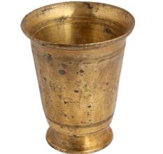 Handmade Golden Brass Embossed Water Drinking Glass