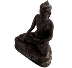 Handmade Black Brass Sitting Buddha Statue in Meditation
