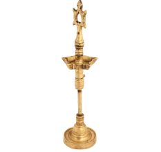 Handmade Golden Brass Oil Lamp South Indian Inauguration Lamp