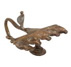 Brass Sheshnag Oil Lamp With A Long Handle