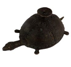 Brass Dhokra Turtle Candle Stand