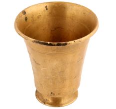 Handmade Old Brass Tumbler Water Glass On Circular Base