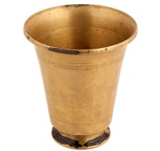 Handmade Antique Golden Water Glass On Cylindrical Base