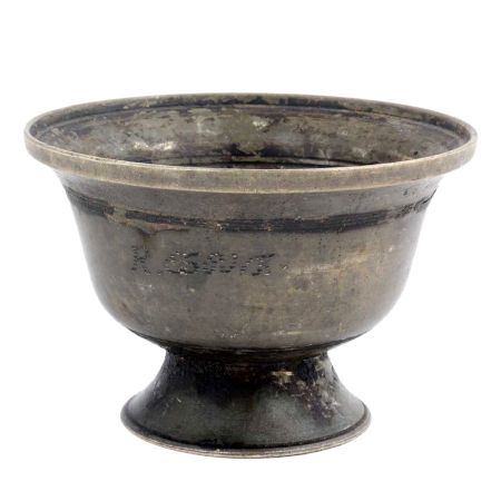 Handmade Black Brass Punch Bowl Or Serving Cup