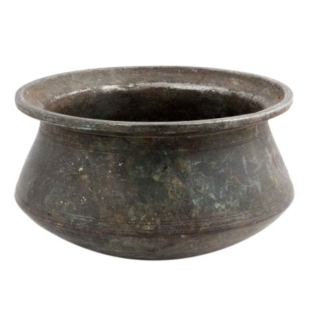 Handmade Brown Brass Handi Punjabi Patili