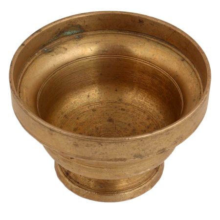 Handmade Golden Brass Serving Bowl With Thick Band