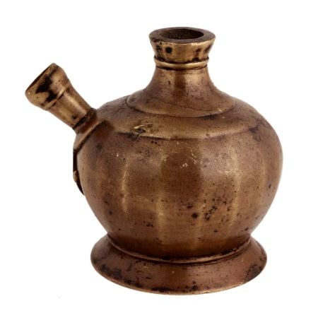 Handmade Brown Brass Munhall Style Hookah Base Pot