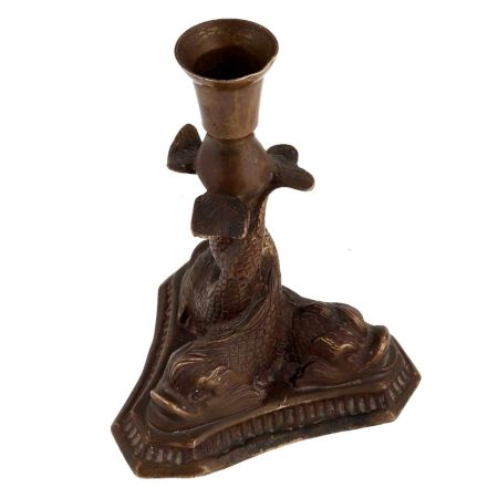 Copper Antique Fish Designed Candle Holder