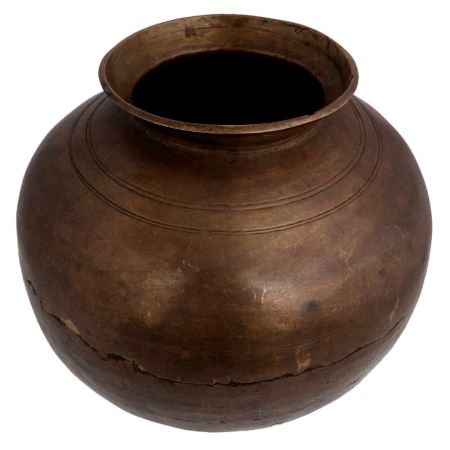 Brass Big Belly Pot For Holy Water