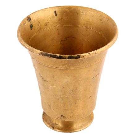 Handmade Old Brass Tumbler Water Glass On Circular Base