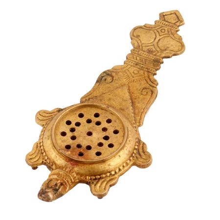 Handmade Antique Brass Tortoise Incense BurnerÂ With Tail Holder