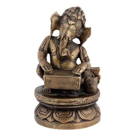 Holy God Ganesha Statue On A Pedestal For Home Improvement