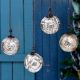 Silver Round Christmas Hanging In Set Of 4