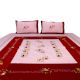 Embroidery Dual Coloured Elegant Thread Work Bedsheet