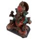 Handcrafted Multicolored Brass Sitting Lord Ganesha Statue