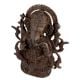 Handmade Brown Brass Sitting Ganesha Statue With Intricate Design