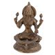 Handmade Brown Gold Brass Hindu Goddess Laxmi Statue