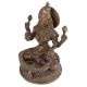 Handmade Brown Gold Brass Hindu Goddess Laxmi Statue