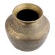 Handmade Brown Patina Big Water Pot Or Matka With Delicate Carving