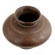 Handmade Brown Patina Finish Round Brass Water Pot