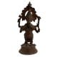 Handmade Brown Patina Brass Tribal Standing Ganesha Statue